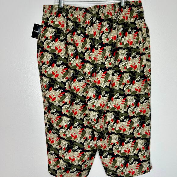 Sag Harbor Tropical Capri Pants NWT 2X Womens 100% Cotton Elastic Pull On - Picture 5 of 11
